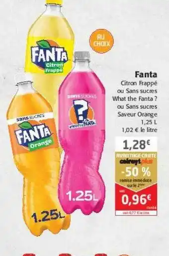 Colruyt Fanta citron frappé ou sans sucres what the fanta? ou saveur orange offre