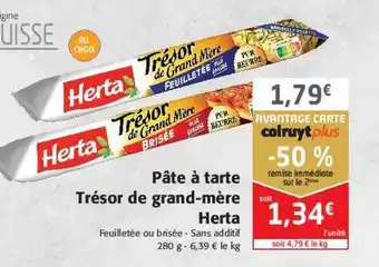 Colruyt Pâte à tarte trésor de grand-mère herta offre