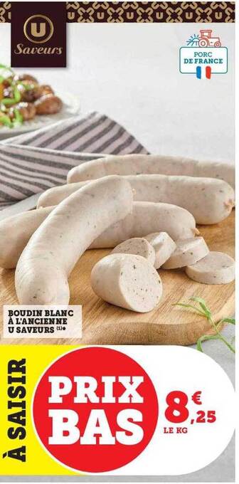 U Express Boudin blanc à l'ancienne u saveurs offre