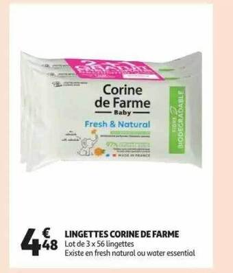 Auchan Lingettes corine de farme offre