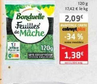 Colruyt Bonduelle feuilles de mâche offre