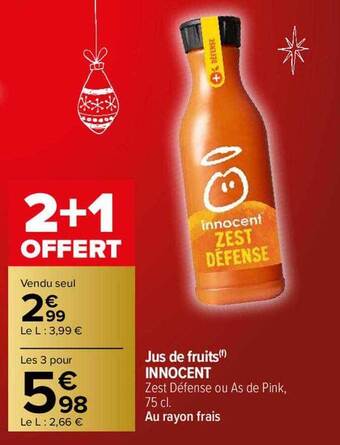 Carrefour Jus de fruits innocent offre