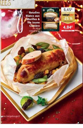 Colruyt Boudins blancs aux morilles & vin jaune clavière offre