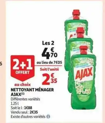 Auchan Nettoyant ménager ajax offre