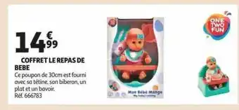 Auchan Coffret le repas de bébé one two fun offre