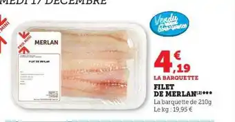U Express Filet de merlan offre