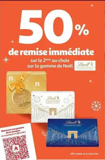Auchan La gamme de noël lindt offre