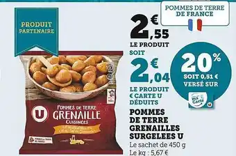 Super U Pommes de terre grenailles surgelées u offre