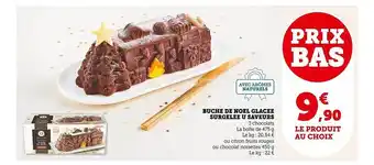 Super U Bûche de noël glacée surgelée u saveurs offre