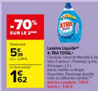 Carrefour Market Lessive Liquide X-tra Total offre