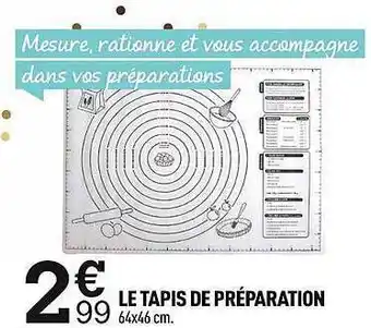 Centrakor Le tapis de préparation offre
