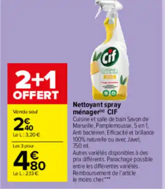 Carrefour Market Nettoyant spray ménager offre
