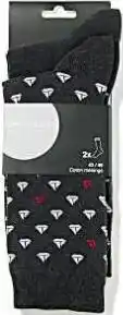 Géant Casino Lot de 2 paires de chaussettes fantaisies offre