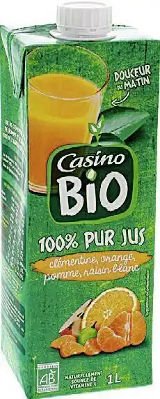 Spar 100% PUR JUS CLÉMENTINE, ORANGE, POMME, RAISIN BLANC BIO offre