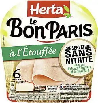 Spar JAMBON À L’ÉTOUFFÉE CONSERVATION SANS NITRITE LE BON PARIS offre