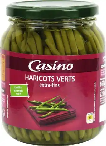Géant Casino Bon Plan sur Haricots Verts extra-fins de la marque CASINO offre
