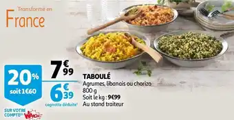 Auchan TABOULÉ offre