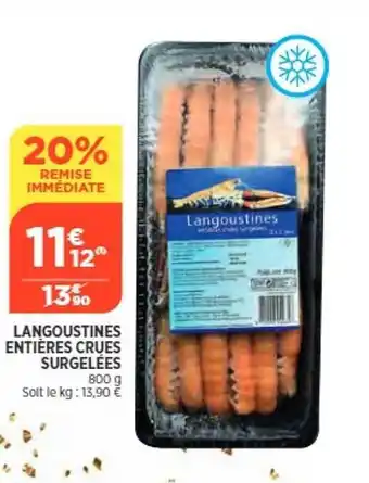 Maximarché Langoustine entières crues surgelées offre