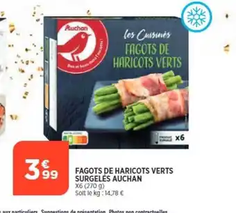 Maximarché Fagots de haricots verts surgelés auchan offre