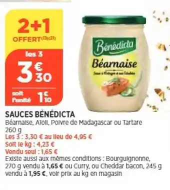 Maximarché Sauces bénédicta offre