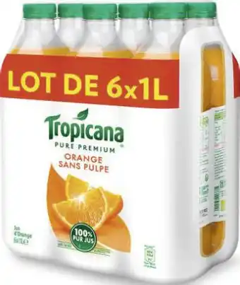Géant Casino TROPICANA Pur Premium Orange sans pulpe offre
