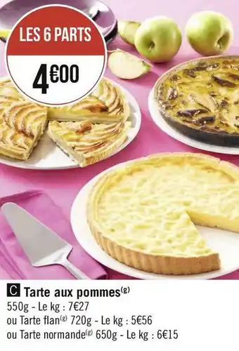 Géant Casino Tarte aux pommes offre