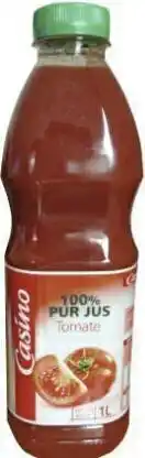 Géant Casino Bon plan sur 100% Pur jus Tomate offre