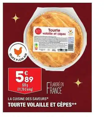ALDI Tourte volaille et cèpes offre