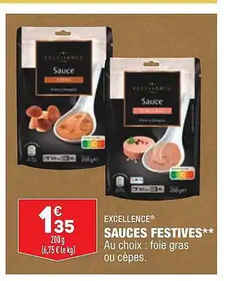 ALDI Excellence sauces festives offre