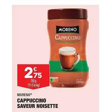 ALDI Moreno cappuccino saveur noisette offre