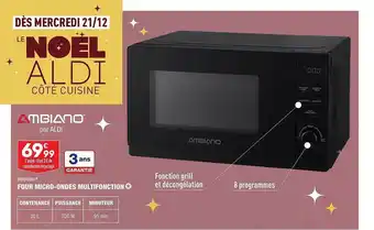 ALDI Four micro-ondes multifonction ambiano offre
