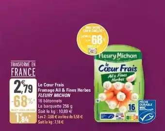 G20 Le coeur frais fromage ail & fines herbes fleury michon offre