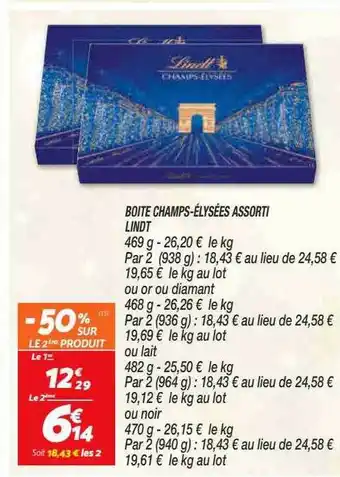 Netto Boite champs-élysées assorti lindt offre