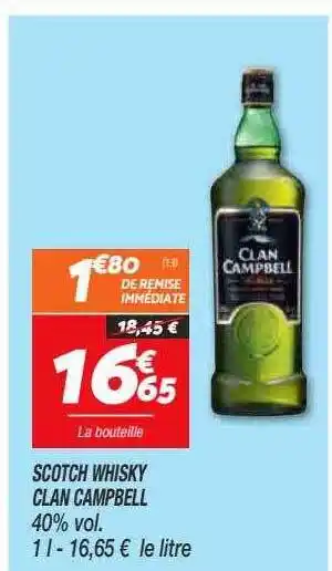 Netto Scotch whisky clan campbell offre