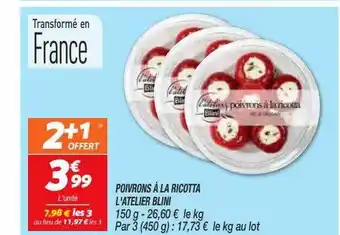 Netto Poivrons à la ricotta l'atelier blini offre