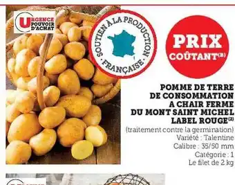 U Express Pomme de terre de consommation à chair ferme du mont saint michel label rouge offre