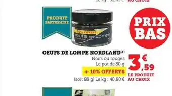 U Express Oeufs de lompe nordland offre