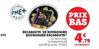 U Express Escargots de bourgogne escargots offre