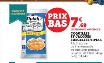 U Express Coquilles st-jacques surgelées tipiak offre