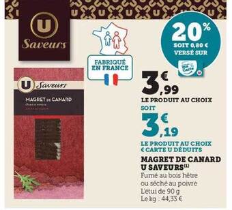 U Express Magret de canard u saveurs offre