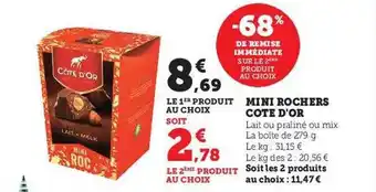 U Express Mini rochers côte d'or offre