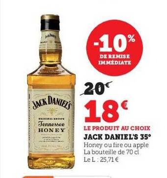U Express Jack daniel's 35° offre