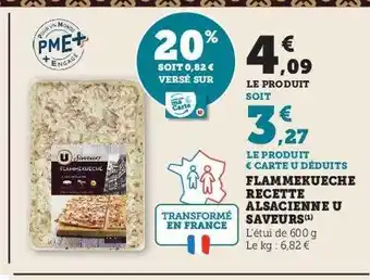U Express Flammekueche recette alsacienne u saveurs offre