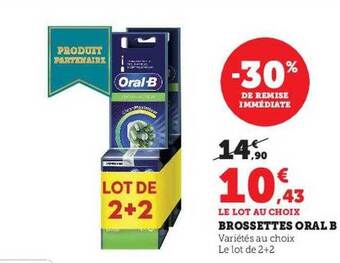 U Express Brossettes oral b offre