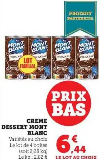 U Express Crème dessert mont blanc offre