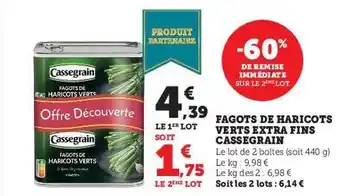 U Express Fagots de haricots verts extra fins cassegrain offre