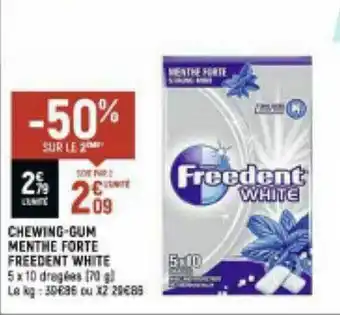 Chewing-gum menthe forte freedent white