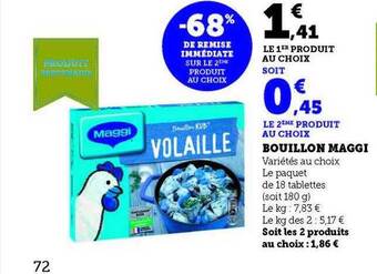Hyper U Bouillon maggi offre