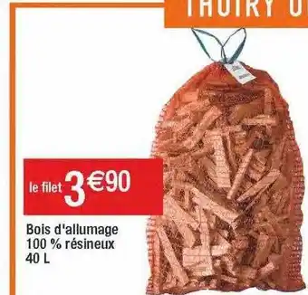 Bois d'allumage 100% résineux 40 l