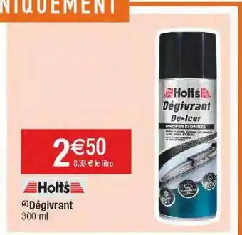 Dégivrant holts